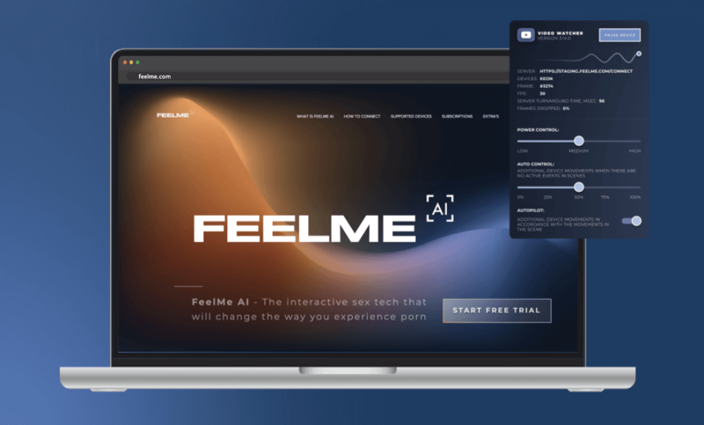 FeelMe AI uses video recognition software driven by artificiall intellegnce to make 2D adult content interactive.